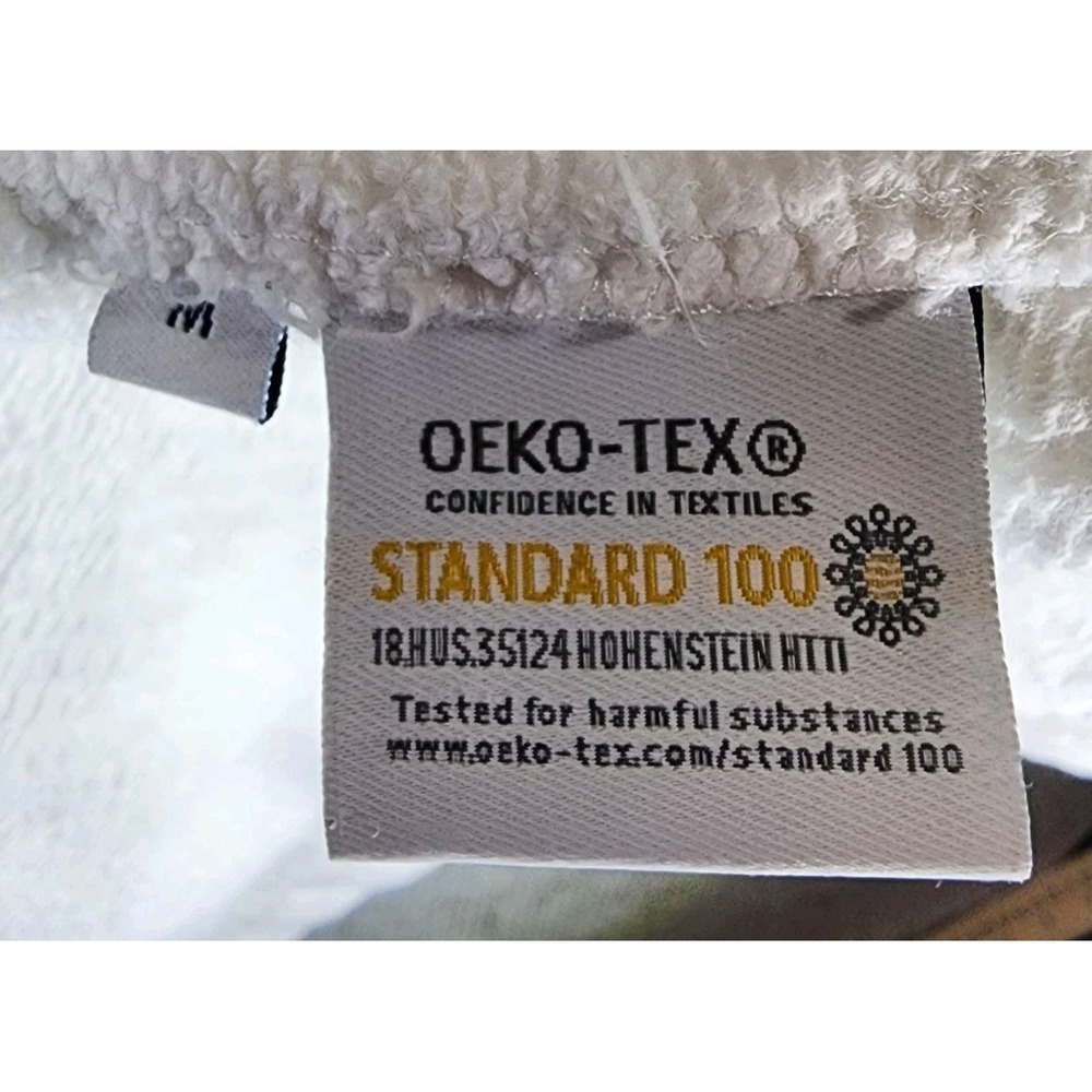 Riley Home Hooded Waffle Robe Womens M White Heavyweight Cotton Okeo-Tex EUC - Picture 12 of 13